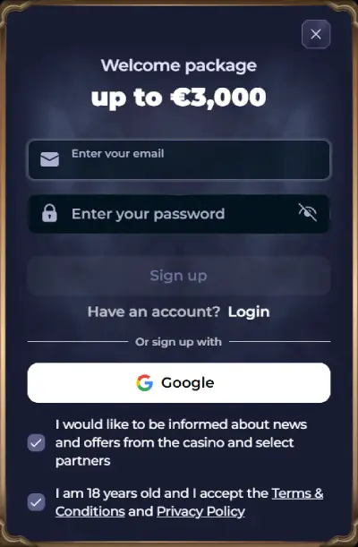 Bolizyn Casino UK Registration